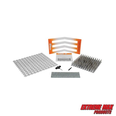 Extreme Max Extreme Max 5001.5526 144-Stud Track Pack with Round Backers - 1.52" Stud Length 5001.5526